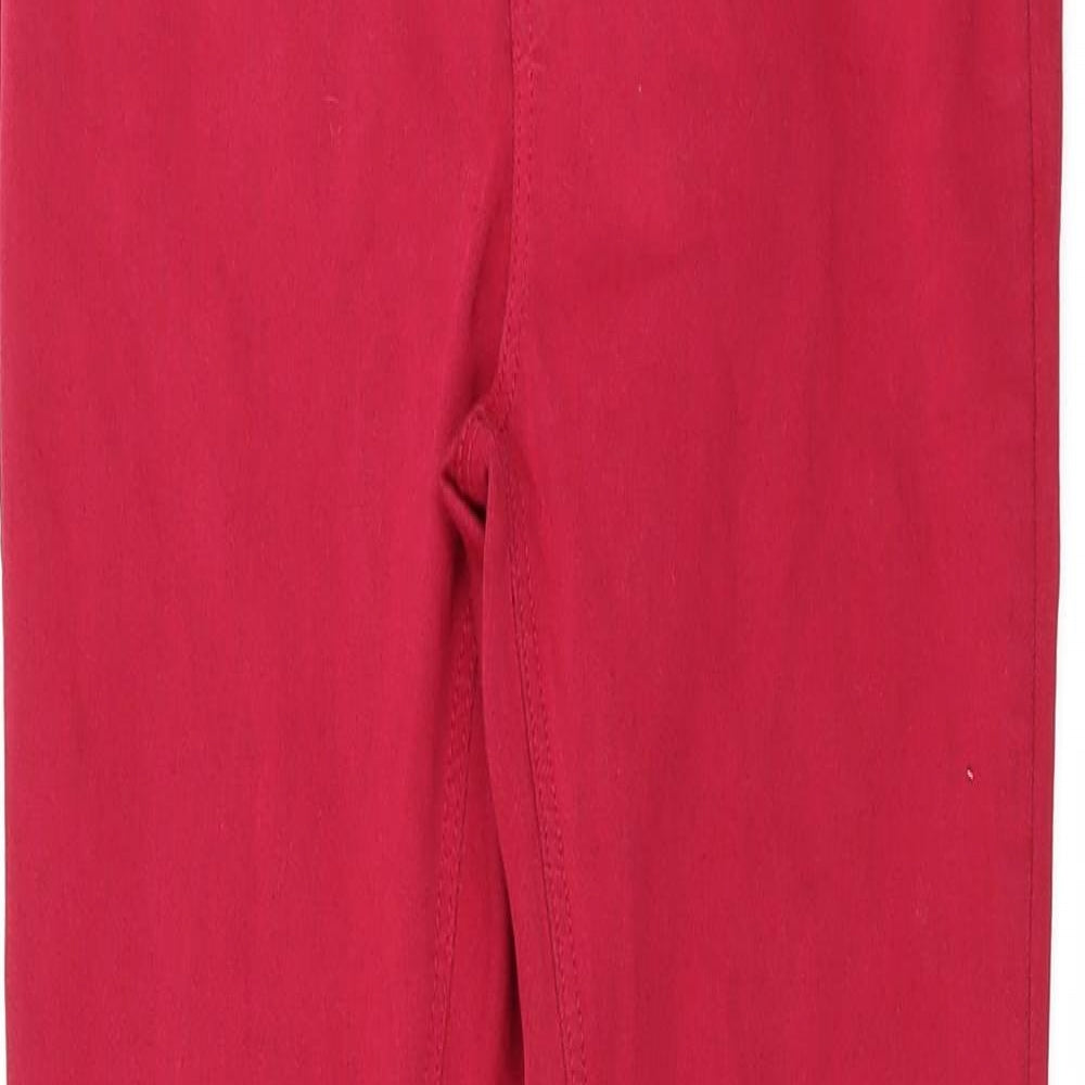Stradivarius Womens Red  Denim Skinny Jeans Size 12 L27 in
