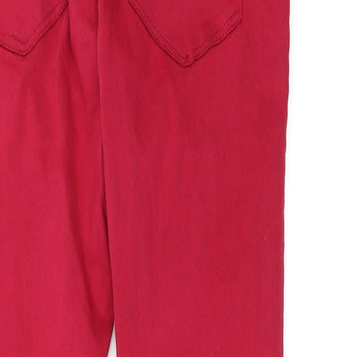 Stradivarius Womens Red  Denim Skinny Jeans Size 12 L27 in