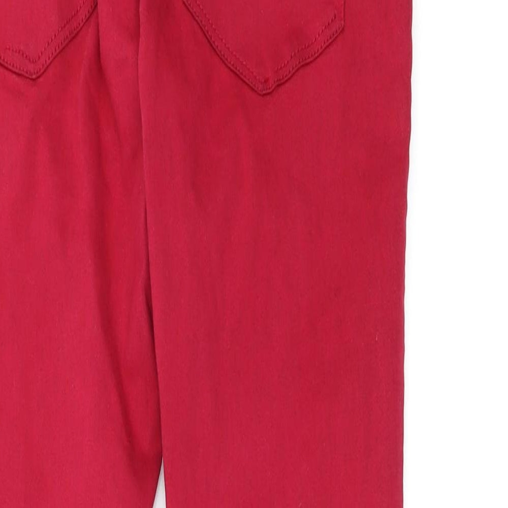 Stradivarius Womens Red  Denim Skinny Jeans Size 12 L27 in