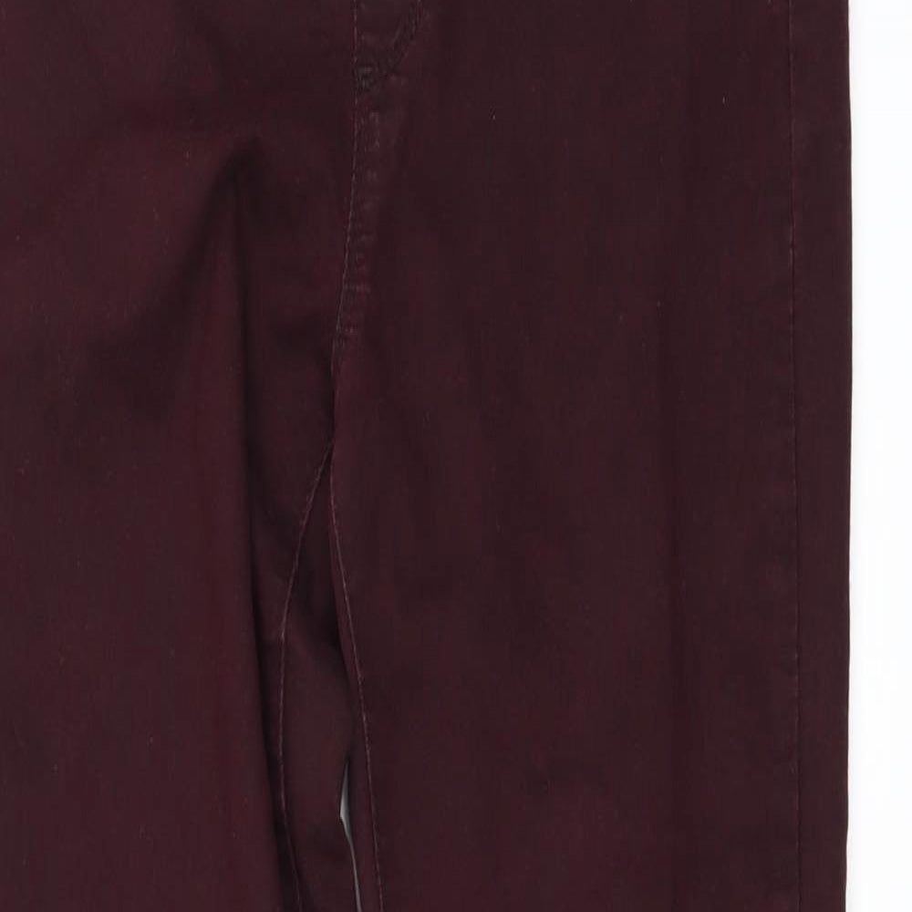 Dorothy Perkins Womens Red  Denim Jegging Jeans Size 10 L31 in