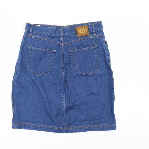 Sand Womens Blue  Denim Straight & Pencil Skirt Size 12
