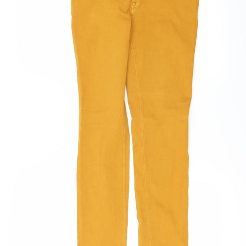 Zara Womens Yellow  Denim Skinny Jeans Size 8 L31 in