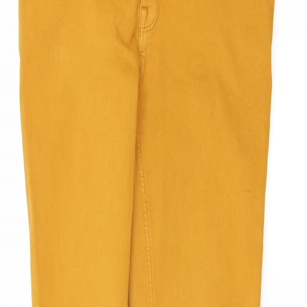Zara Womens Yellow  Denim Skinny Jeans Size 8 L31 in