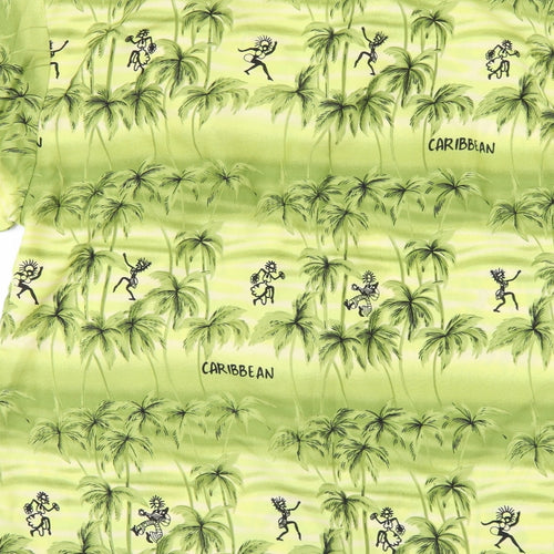 Creation Mens Green    Button-Up Size M