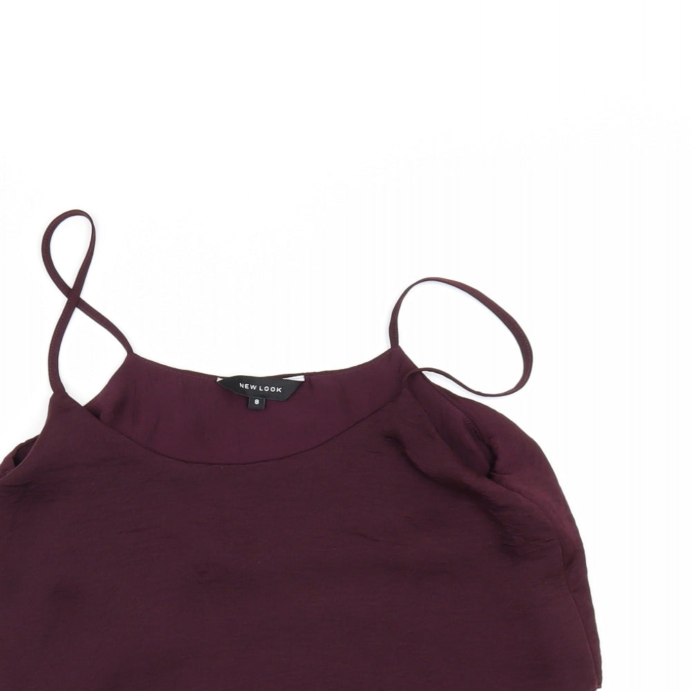 New Look Womens Red   Camisole Blouse Size 8