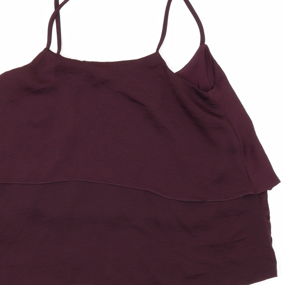 New Look Womens Red   Camisole Blouse Size 8