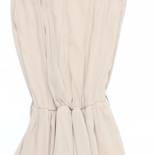 Rare Womens Beige   Fit & Flare  Size 6  - Dipped Hem