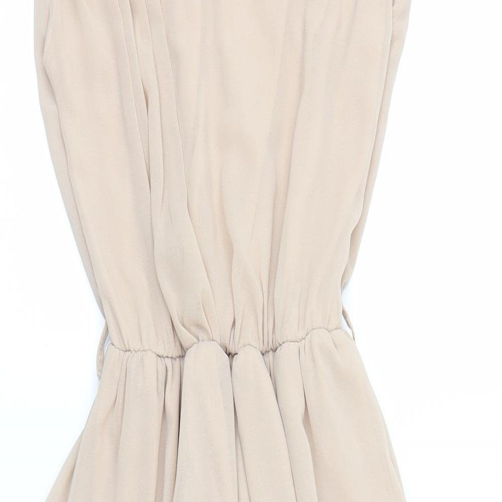 Rare Womens Beige   Fit & Flare  Size 6  - Dipped Hem