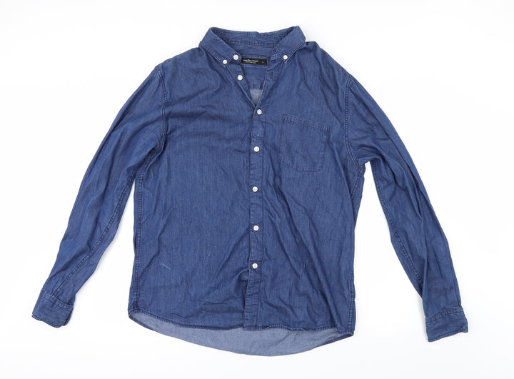 Cedar Wood State Mens Blue    Button-Up Size L
