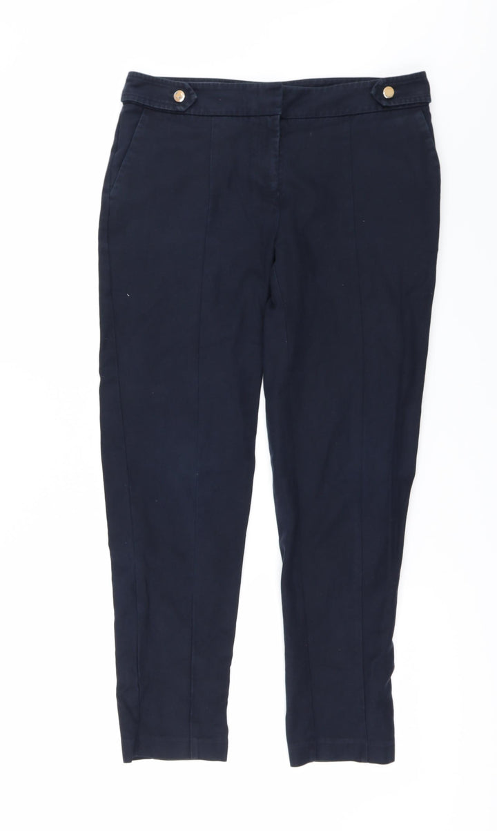 Oasis Womens Blue Trousers Size 10 L27 in