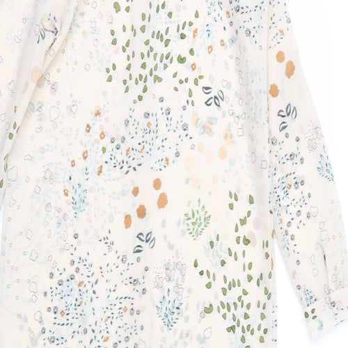 Vera Moda Womens Beige Floral  Basic Button-Up Size XS