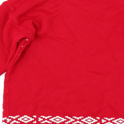 Internacionale Womens Red   Pullover Jumper Size M  - CHRISMTAS