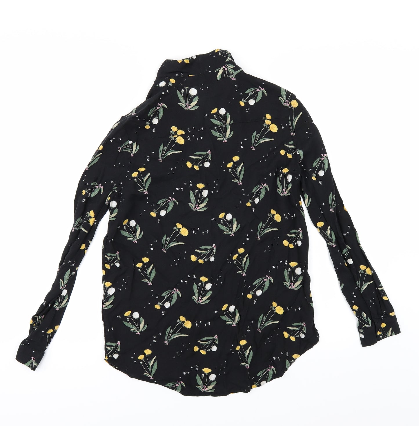 Divided by H&M Womens Black Floral  Basic  Size 8