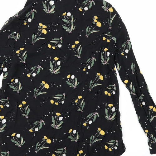 Divided by H&M Womens Black Floral  Basic  Size 8