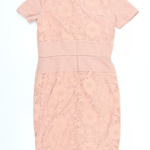 Miss Selfridge Womens Orange   Pencil Dress  Size 10
