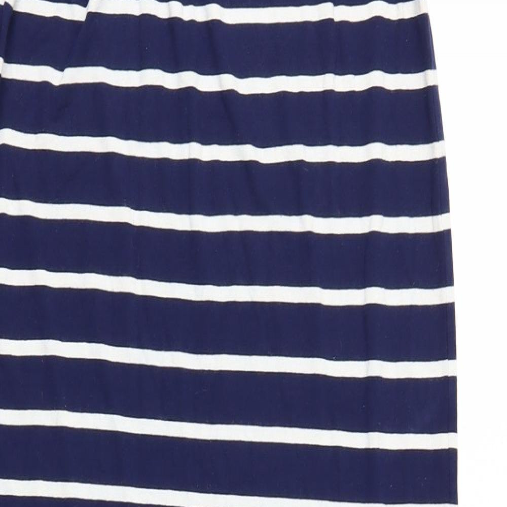 Jane Norman Womens Blue Striped  Maxi Skirt Size 8