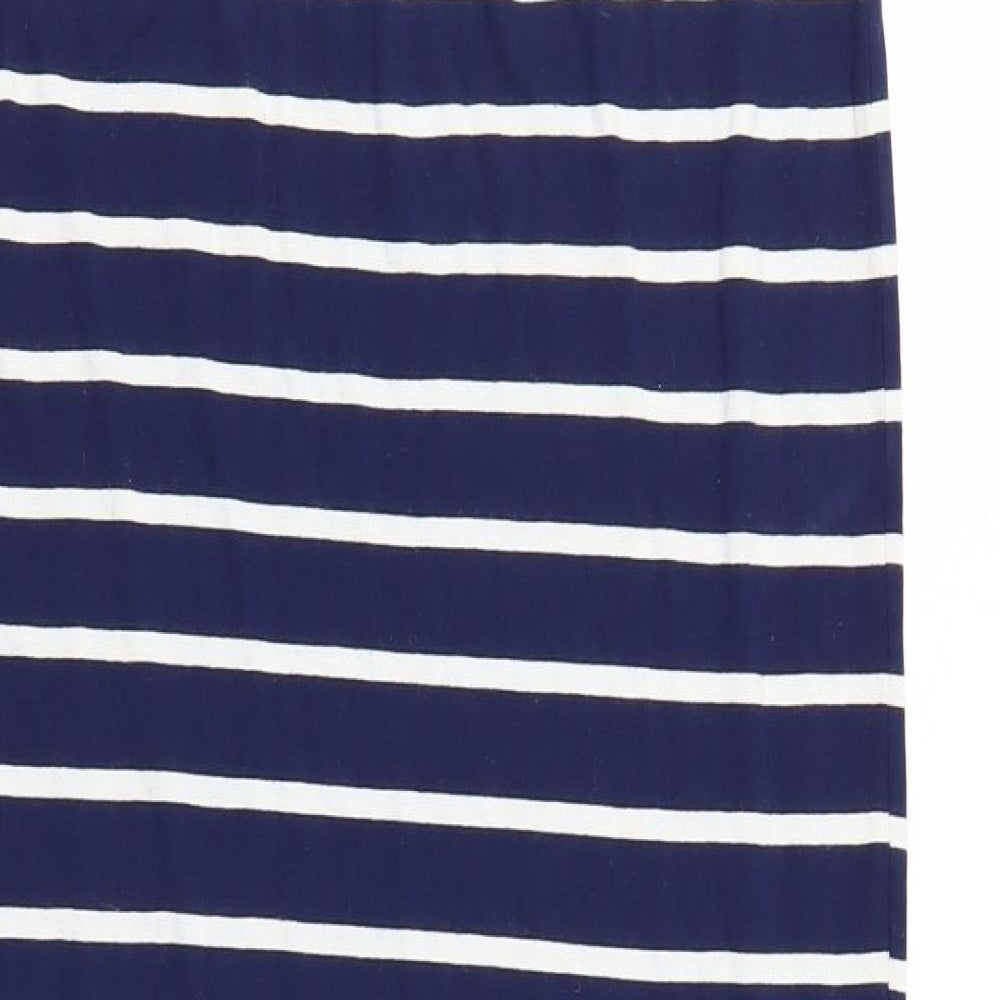 Jane Norman Womens Blue Striped  Maxi Skirt Size 8