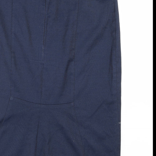 Papaya Womens Blue   Straight & Pencil Skirt Size 14