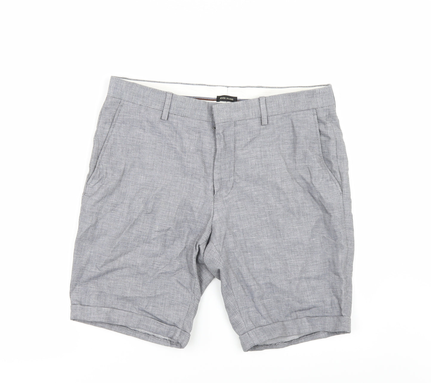 River Island Mens Blue   Chino Shorts Size 32 in
