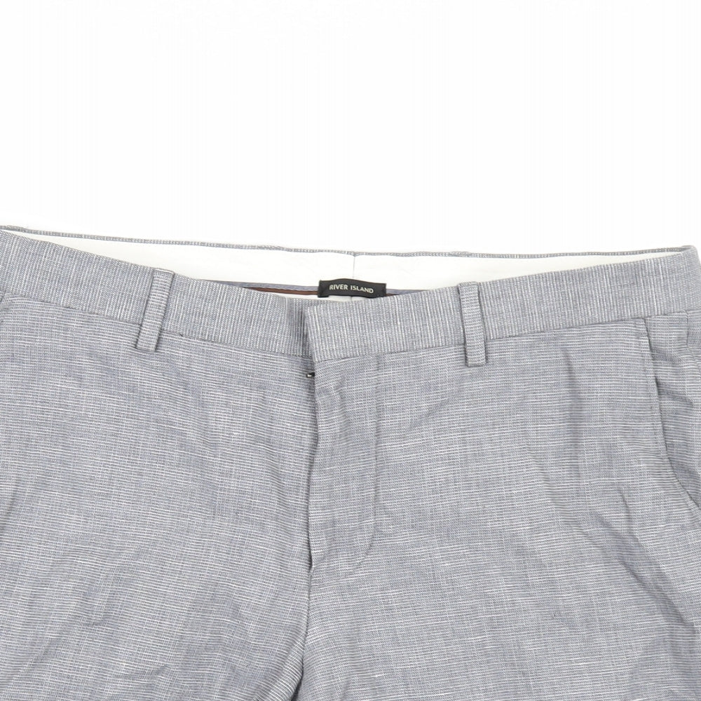 River Island Mens Blue   Chino Shorts Size 32 in