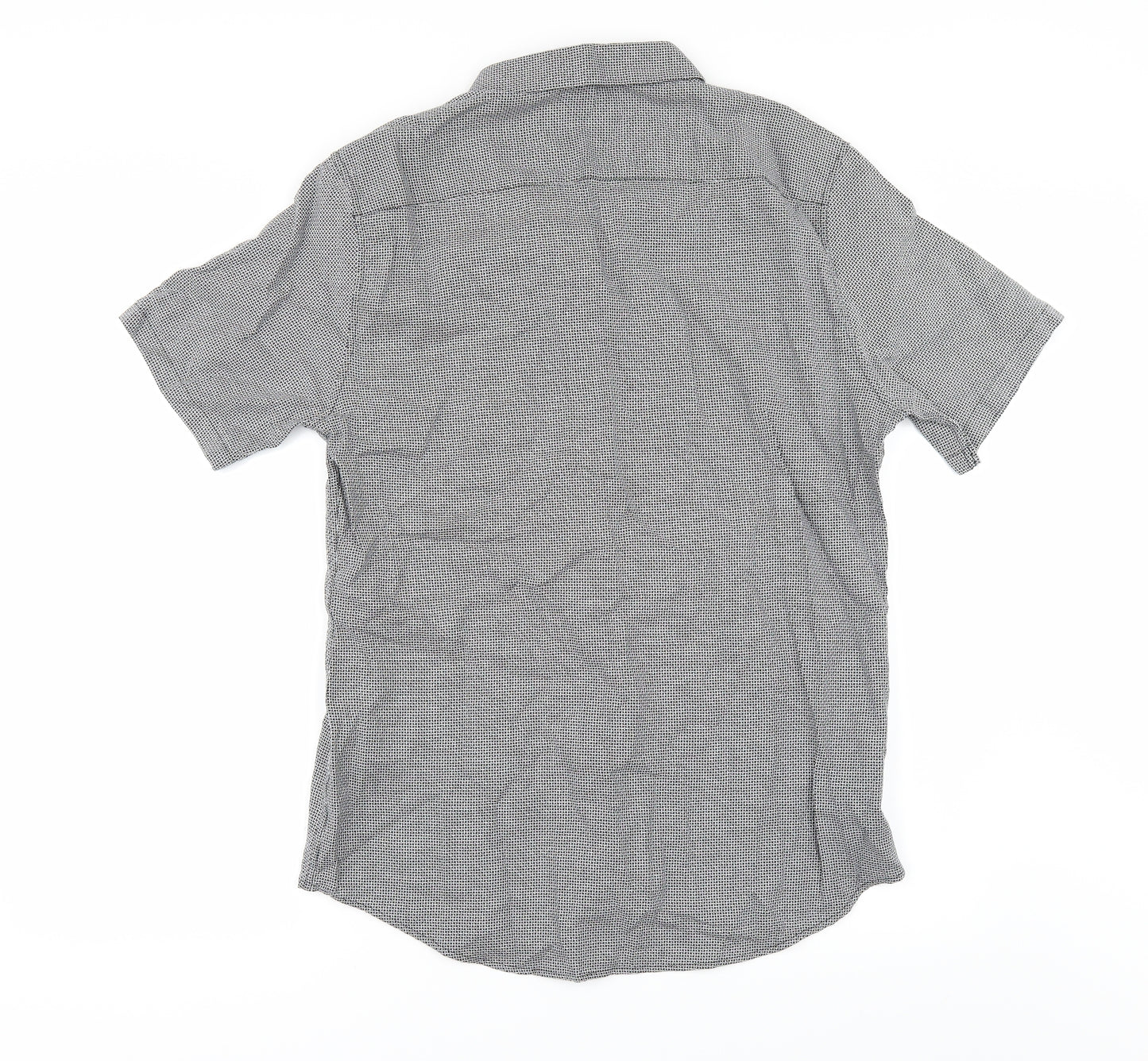 Topman Mens Blue Check   Button-Up Size L