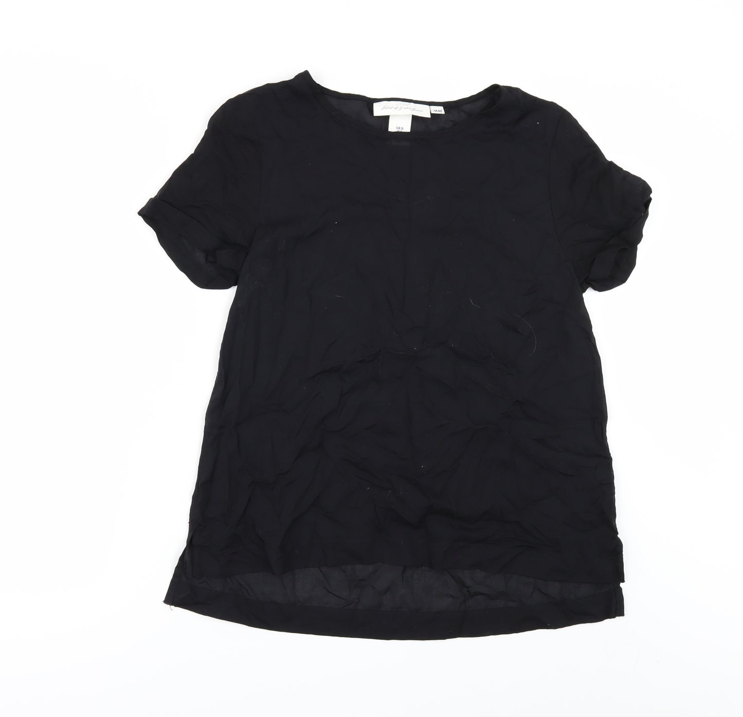 H&M Womens Black   Basic Blouse Size 8