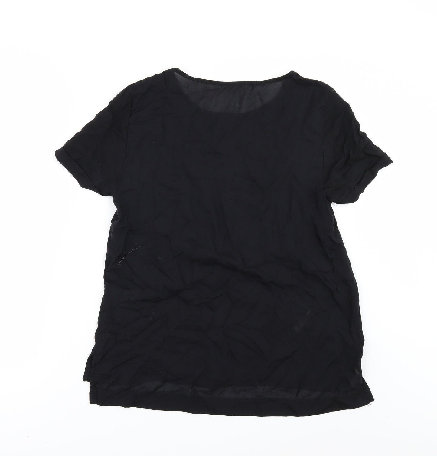 H&M Womens Black   Basic Blouse Size 8