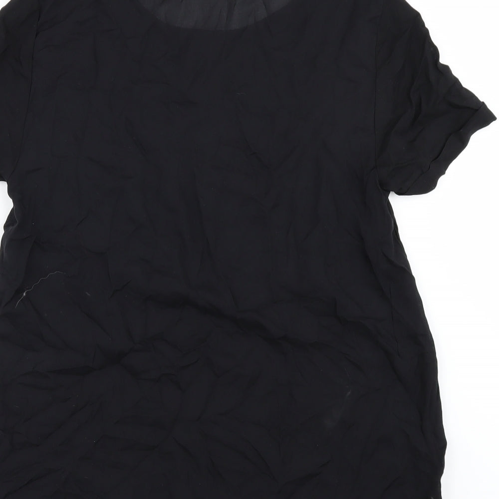 H&M Womens Black   Basic Blouse Size 8