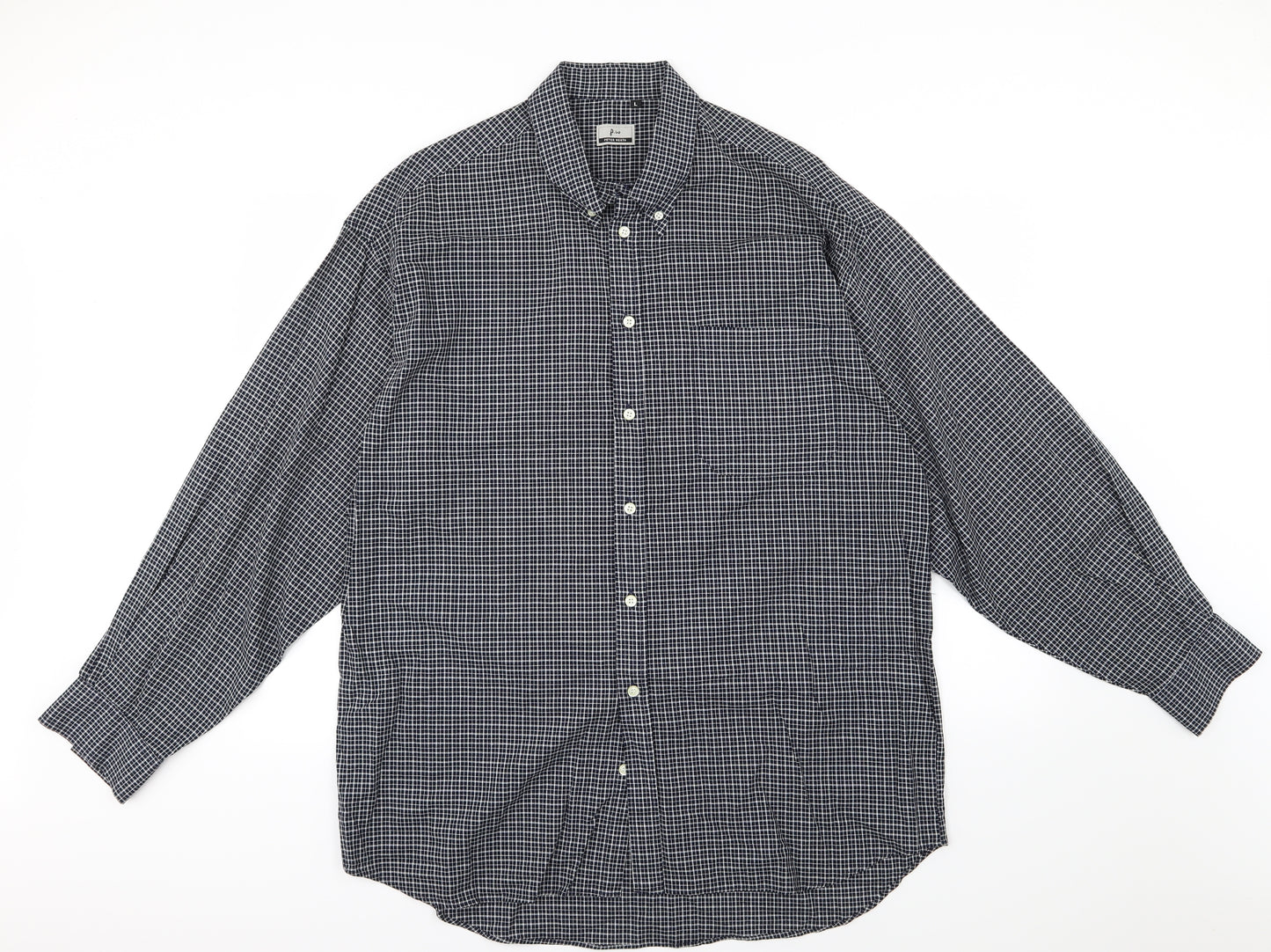 Peter Werth Mens Blue Striped   Button-Up Size L