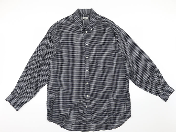 Peter Werth Mens Blue Striped   Button-Up Size L