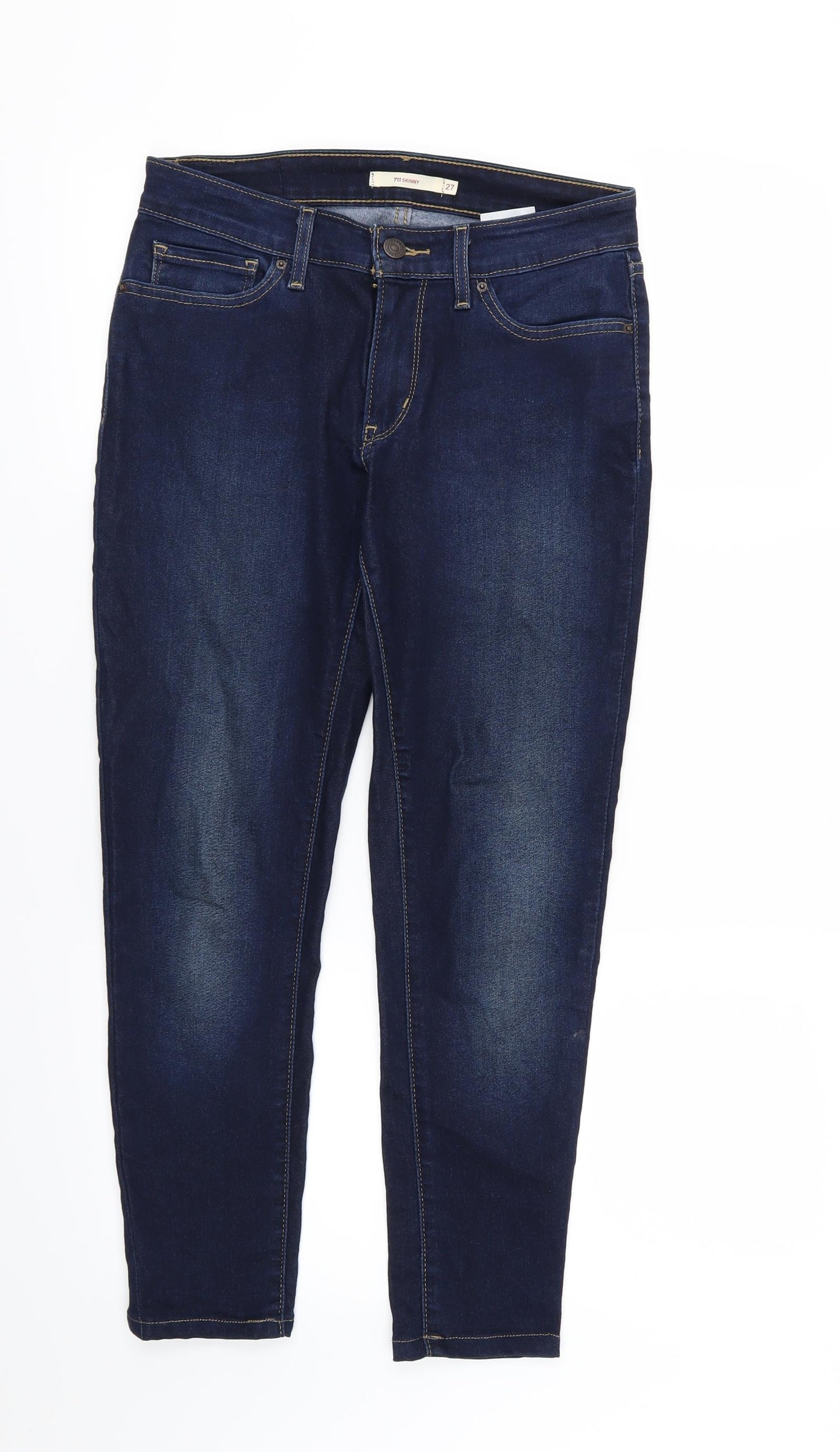Levi's Womens Blue  Denim Skinny Jeans Size 27 in L24 in