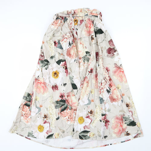 H&M Womens Multicoloured Floral  A-Line Skirt Size S