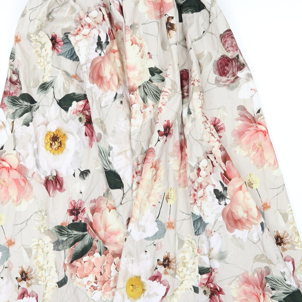 H&M Womens Multicoloured Floral  A-Line Skirt Size S