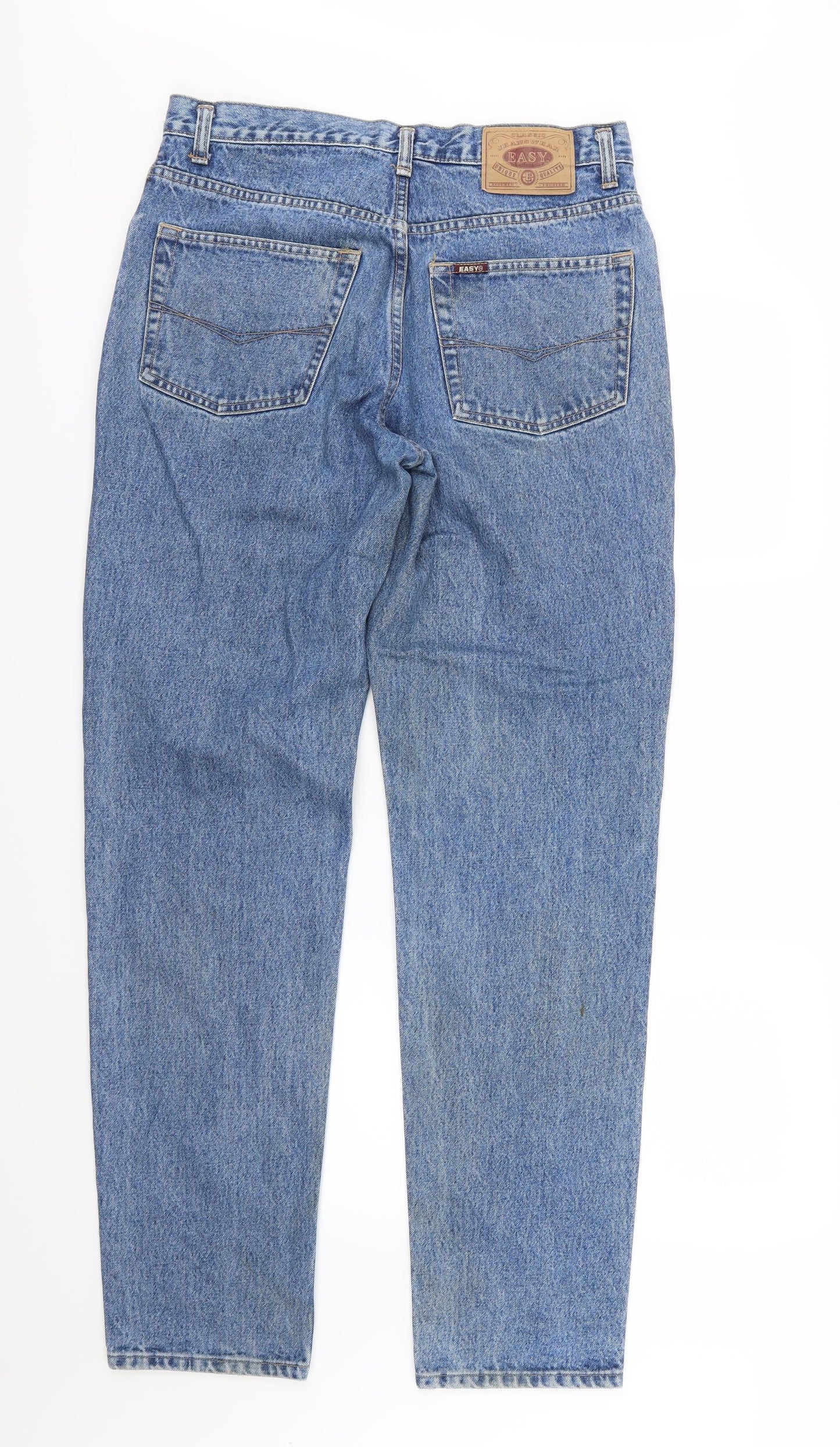 Easy Mens Blue  Denim Straight Jeans Size 34 L34 in
