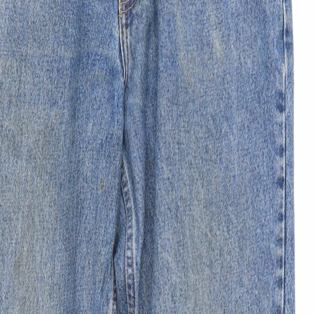 Easy Mens Blue  Denim Straight Jeans Size 34 L34 in