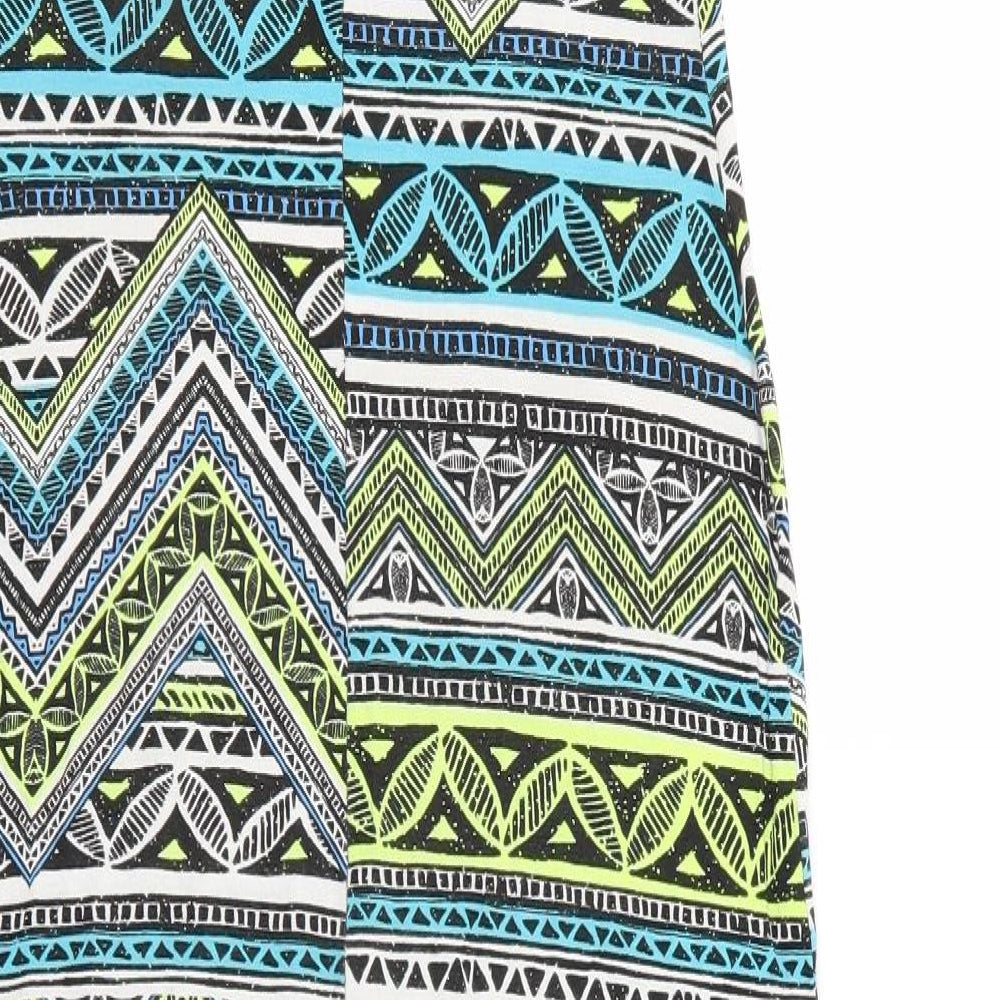 New Look Womens Multicoloured Geometric  Pencil Dress  Size 12