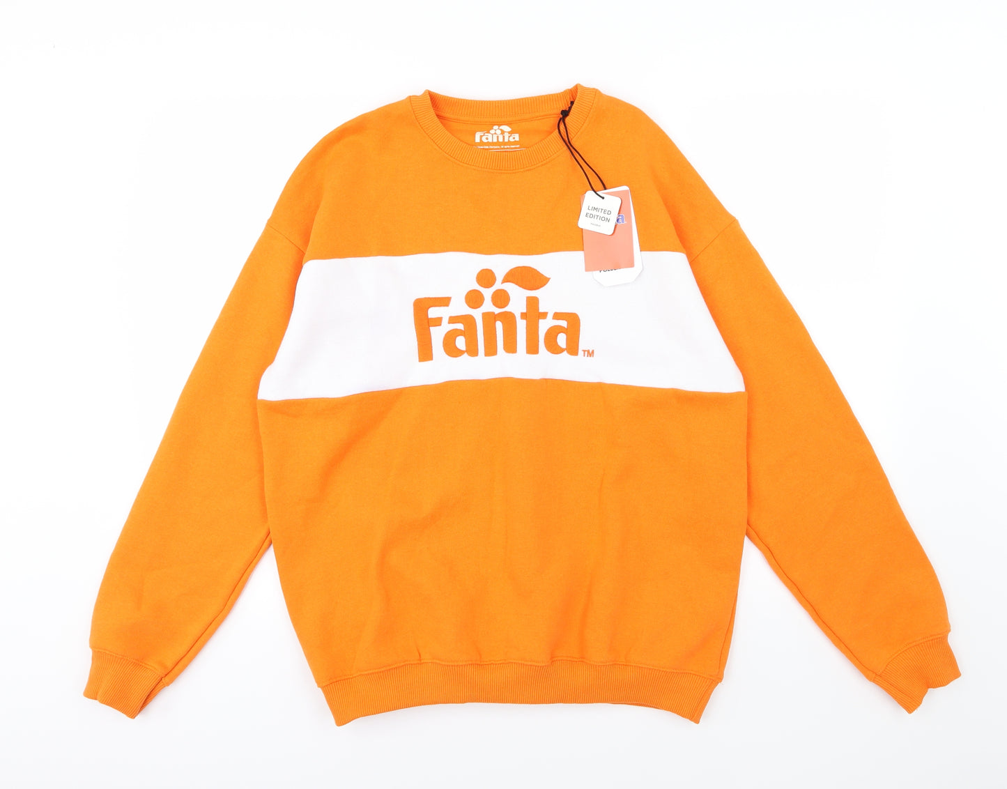 Pull&Bear Womens Orange  Jersey Pullover Sweatshirt Size M  - Fanta