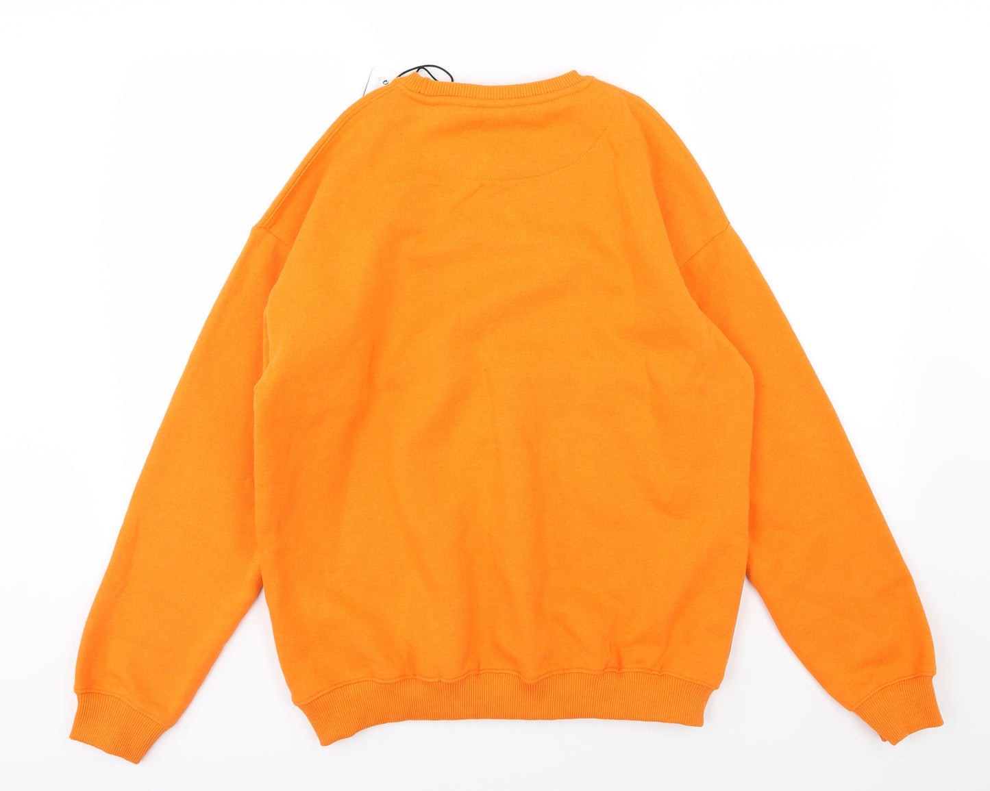 Pull&Bear Womens Orange  Jersey Pullover Sweatshirt Size M  - Fanta
