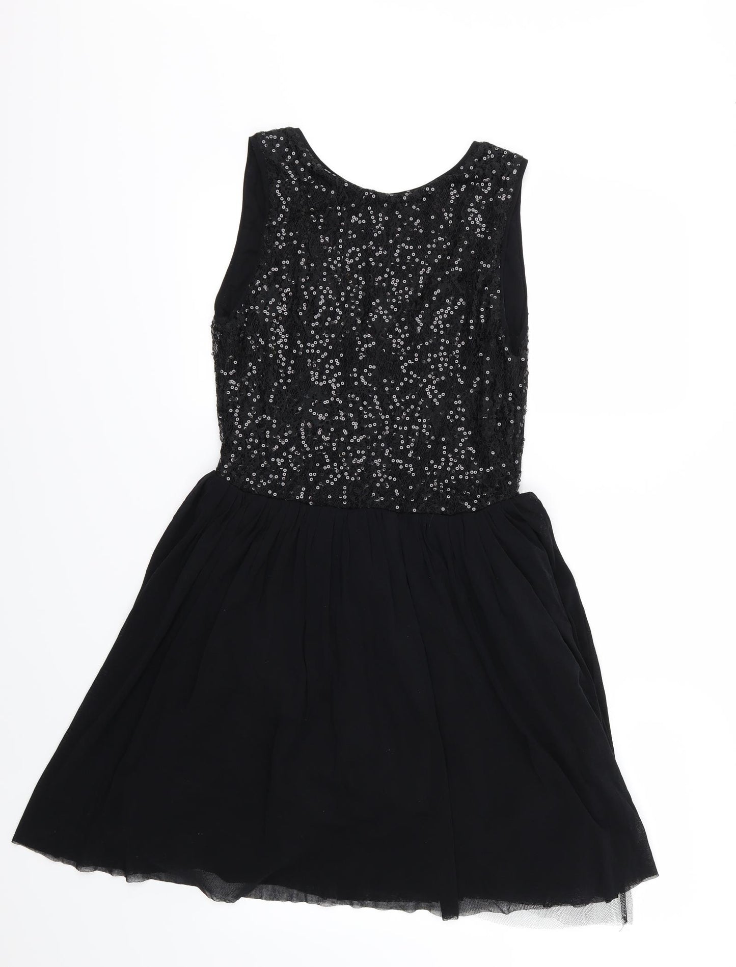 Therapy Womens Black   Skater Dress  Size 12  - Sequin