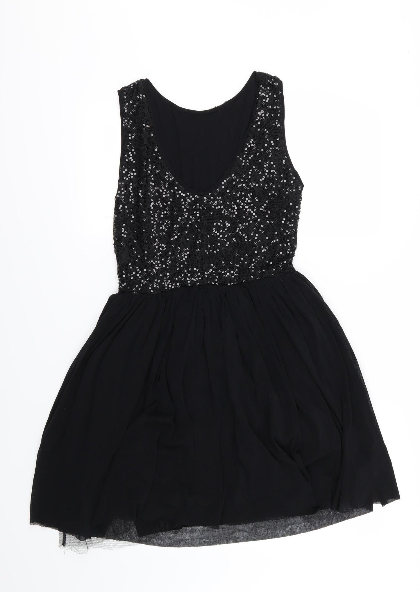 Therapy Womens Black   Skater Dress  Size 12  - Sequin