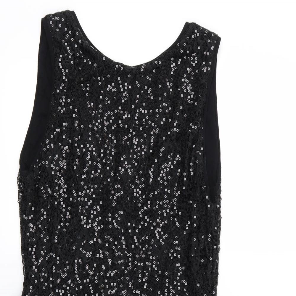 Therapy Womens Black   Skater Dress  Size 12  - Sequin