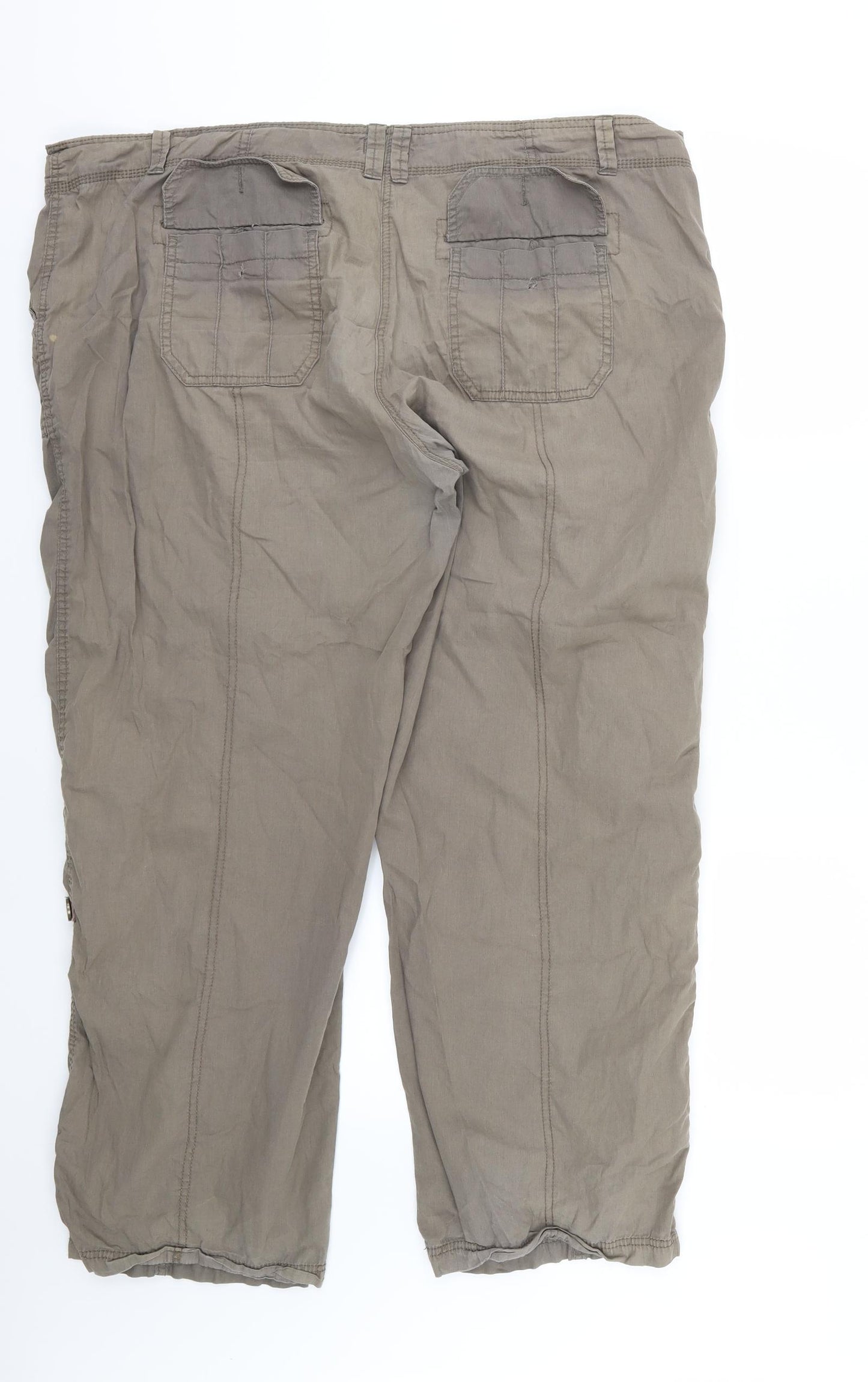 F&F Womens Brown   Cargo Trousers Size 22 L29 in