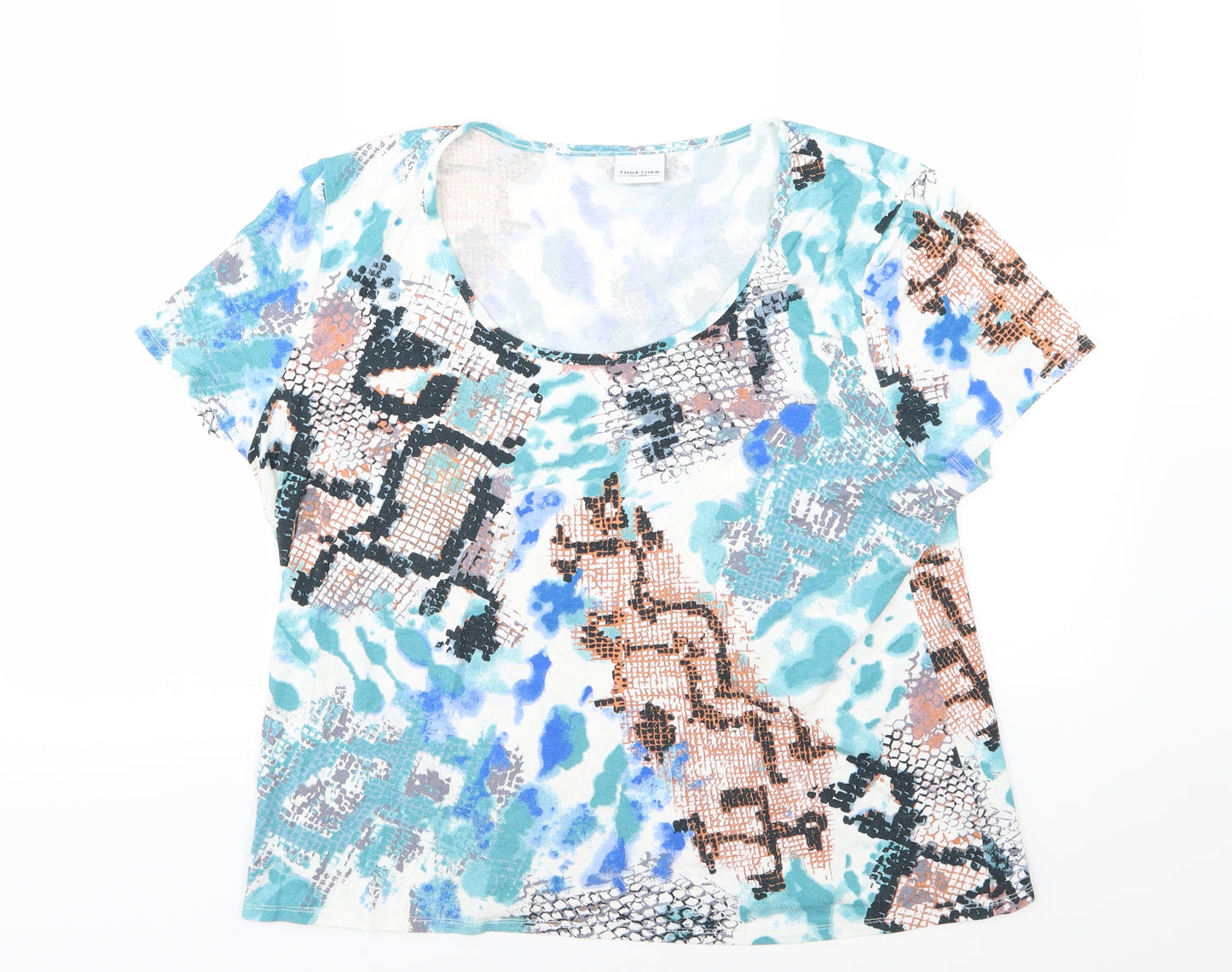 Together Womens Multicoloured  Jersey Basic T-Shirt Size 22