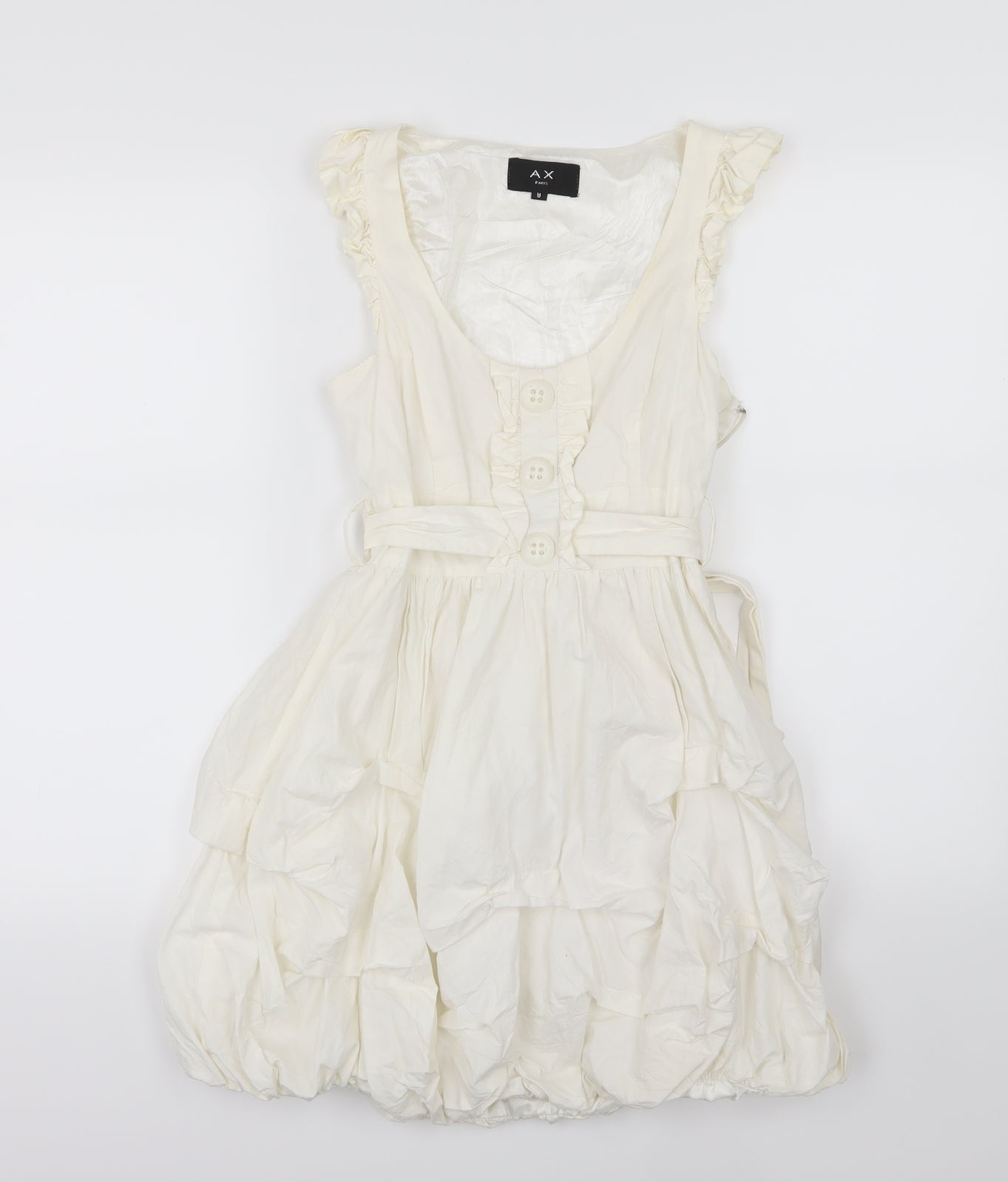 AX Paris Womens Ivory   Skater Dress  Size 8