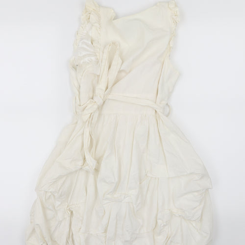 AX Paris Womens Ivory   Skater Dress  Size 8