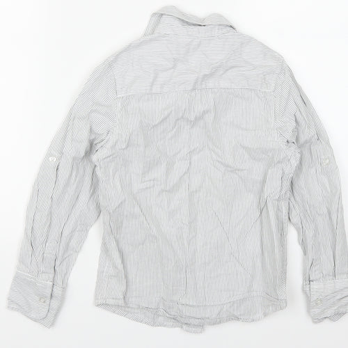 Rebel Boys Grey Striped  Basic Button-Up Size 7-8 Years