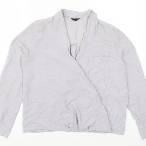 Topshop Womens Grey   Basic Blouse Size 8
