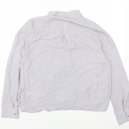 Topshop Womens Grey   Basic Blouse Size 8