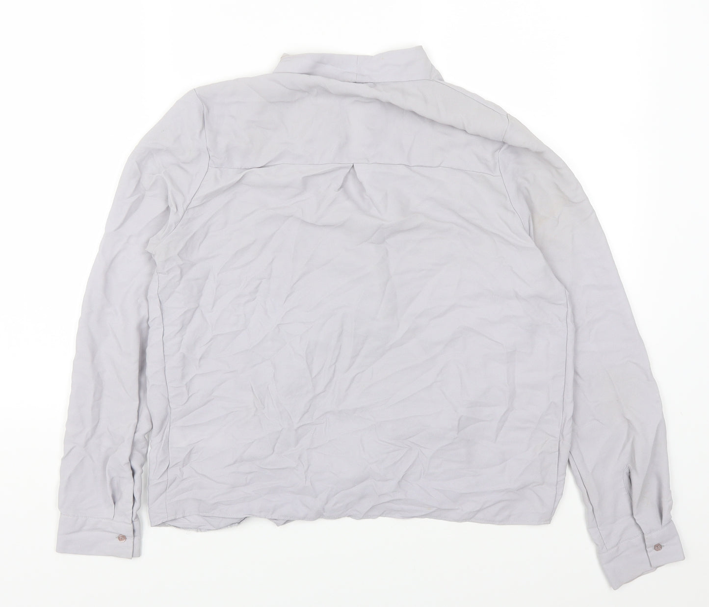 Topshop Womens Grey   Basic Blouse Size 8