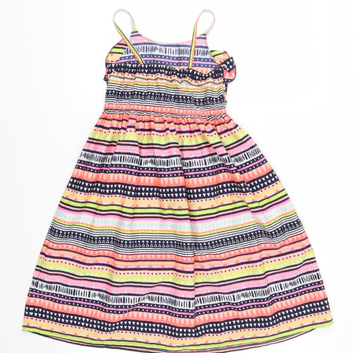 Bluezoo Girls Multicoloured Geometric  Skater Dress  Size 5 Years